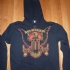 Zipped hoodie with eagle holding missiles (Black) - Front (XS) (771x1000)